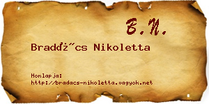 Bradács Nikoletta névjegykártya
